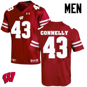 Men's Wisconsin Badgers NCAA #43 Ryan Connelly Red Authentic Under Armour Stitched College Football Jersey NN31B38LC